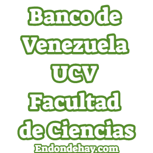Banco de Venezuela UCV Facultad Ciencias
