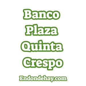 Banco Plaza Quinta Crespo