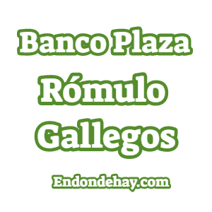 Banco Plaza Rómulo Gallegos