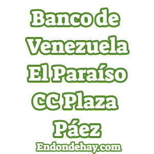 Banco de Venezuela El Paraíso Centro Comercial Plaza Páez