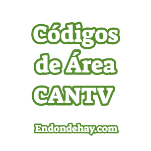 Códigos de Área CANTV por Estado