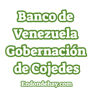 Banco de Venezuela Gobernación de Cojedes