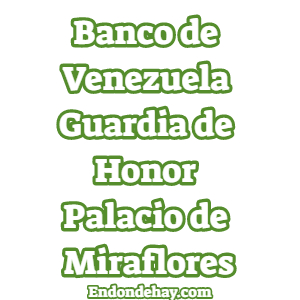 Banco de Venezuela Guardia de Honor Palacio de Miraflores