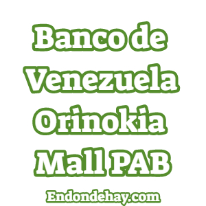 Banco de Venezuela Orinokia Mall Taquilla PAB