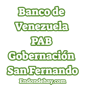Banco de Venezuela PAB Gobernación San Fernando