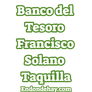 Banco del Tesoro Francisco Solano Taquilla