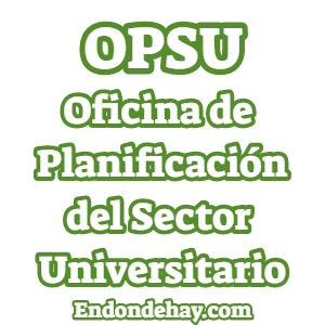 OPSU Oficina de Planificación del Sector Universitario